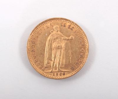 Goldmünze 10 Korona, Ungarn 1906 - Antiques, art and jewellery