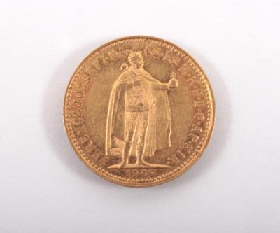 Goldmünze 10 Korona, Ungarn 1908 - Arte, antiquariato e gioielli