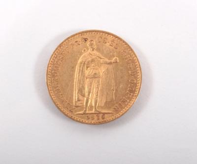 Goldmünze 10 Korona, Ungarn 1910 - Kunst, Antiquitäten und Schmuck
