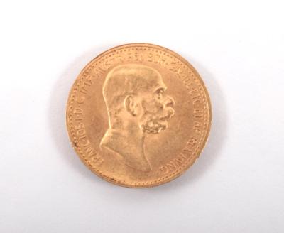 Goldmünze 10 Kronen, Österreich 1908 - Kunst, Antiquitäten und Schmuck