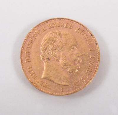 Goldmünze 5 Mark, Preussen, Kaiser Wilhelm I., 1877 C - Kunst, Antiquitäten und Schmuck