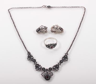 Granat-Damenschmuckgarnitur - Antiques, art and jewellery
