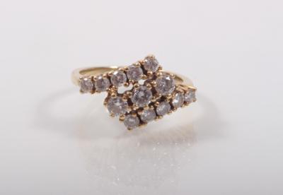 Brillantdamenring zus. 1 ct - Antiques, art and jewellery