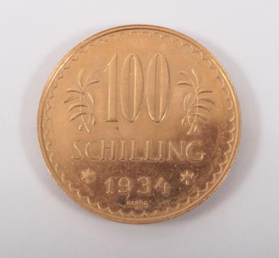 Goldmünze 100 Schilling, Österreich 1934 - Arte, antiquariato e gioielli