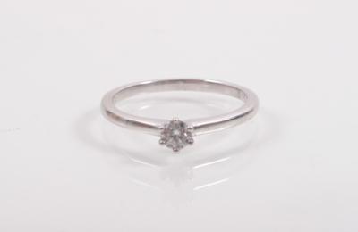 Brillantsolitärdamenring 0,15 ct - Umění, starožitnosti, šperky