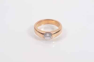 Diamantdamenring im Smaragdschliff ca. 0,60 ct - Kunst, Antiquitäten und Schmuck