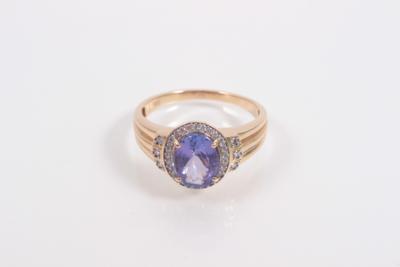 Tansanitdamenring ca. 2 ct - Antiques, art and jewellery