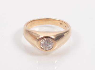 Brillantring ca. 0,90 ct, - Art Antiques and Jewelry