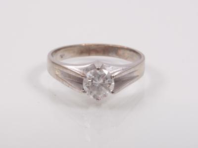 Brillantsolitärring ca. 0,85 ct - Umělecké starožitnosti a šperky