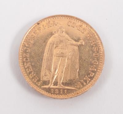 Goldmünze 10 Korona, Ungarn 1911 - Arte Antiquariato e Gioielli