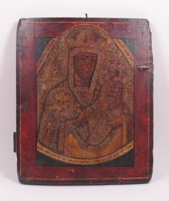 Russische Ikone "Madonna mit Kind" - Arte Antiquariato e Gioielli