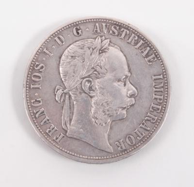 Silbermünze "Doppelgulden", Österreich 1878 - Kunst, Schmuck, Antiquitäten