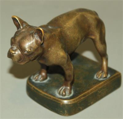 Bronzefigur "Französische Bulldogge" - Art and antiques