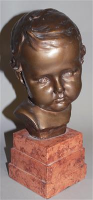 Bronzeskulptur "Kinderkopf" - Arte e antiquariato