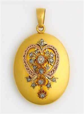 Diamantmedaillon - Antiques, art and jewellery