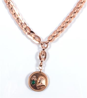Halskette mit rundem Anhänger - Arte, antiquariato e gioielli