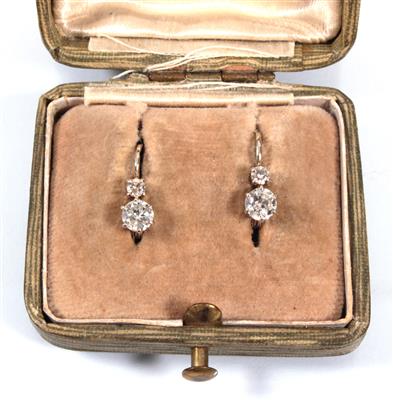 Brillantohrringe zus. ca. 0,65 ct - Art, antiques and jewellery
