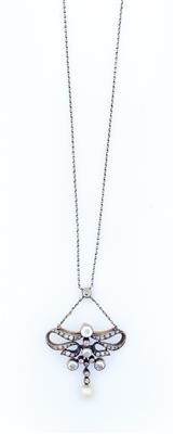 Altschiffbrillant- diamantencollier zus. ca. 0,90 ct - Arte, antiquariato e gioielli