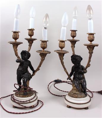 Leuchterpaar "Putten" - Kunst, Antiquitäten und Schmuck