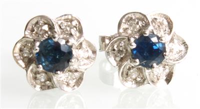 Saphir-Diamant Ohrstecker - Jewellery
