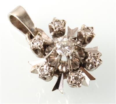 Brillant-Diamantanhänger zus. ca. 0,15 ct - Schmuck Onlineauktion