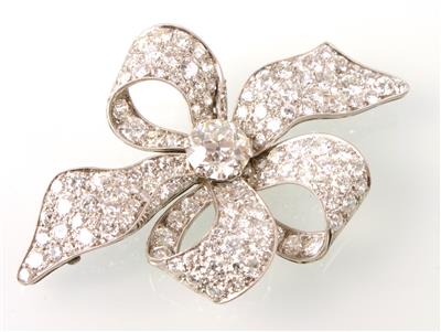 Brillant-Diamantbrosche zus. ca. 9 ct - Schmuck Onlineauktion