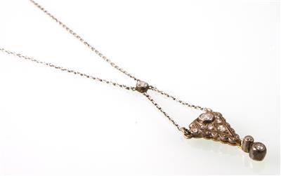 Brillant-Diamantcollier zus. ca. 0,45 ct - Gioielli