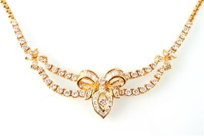 Brillant-Diamantcollier zus. ca. 3 ct - Klenoty