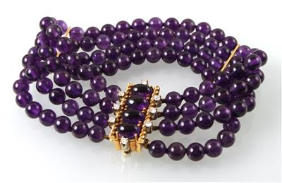 Amethystarmkette vierreihig - Schmuck Onlineauktion