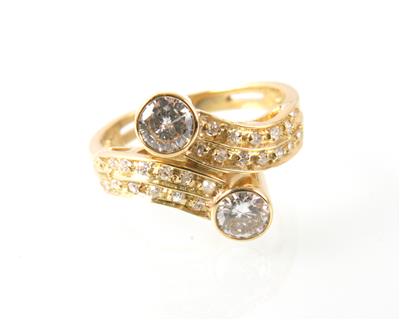 Brillant Diamant Ring zus. ca. 0,90 ct - Klenoty