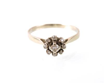 Brillant-Diamantring zus. ca.0,15 ct - Klenoty