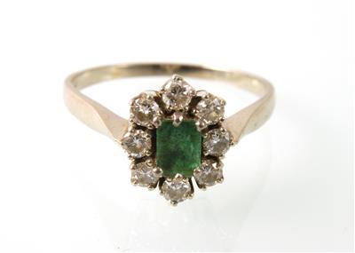 Brillant Smaragd Damenring - Jewellery