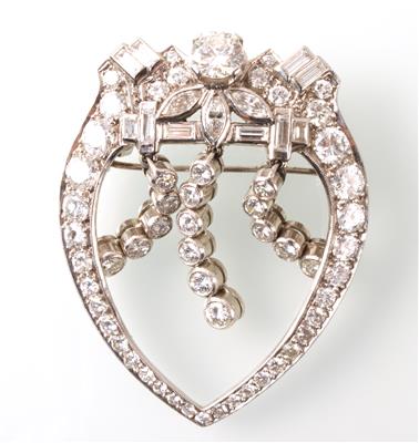 Brillant Diamant Brosche zus. ca. 4,8 ct - Jewellery