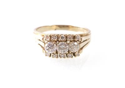 Brillant/Diamantring zus. ca. 0,95 ct - Jewellery