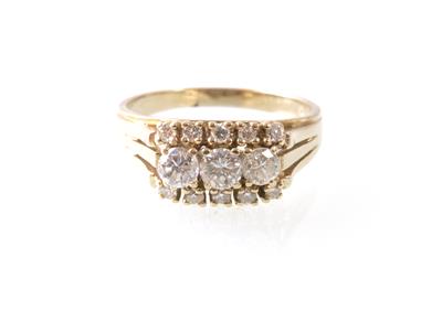 Brillant/Diamantring zus. ca. 0,95 ct - Gioielli