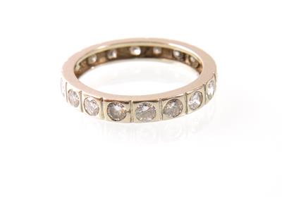 Brillantmemoryring zusammen ca. 1,20 ct - Schmuck und Uhren