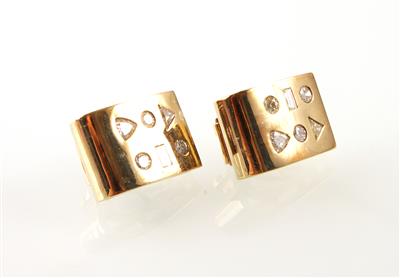 Brillant-Diamantohrclips zus. ca 1 ct - Jewellery and watches