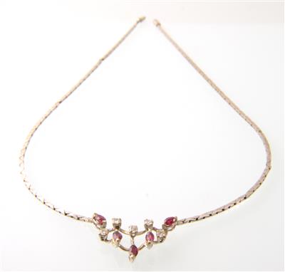 Brillantcollier zus. ca. 0,20 ct - Gioielli e orologi