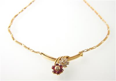 Brillantcollier zus. ca 0,30 ct - Schmuck und Uhren