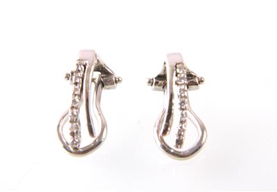 Brillantohrclips zus. ca 0,15 ct - Schmuck und Uhren