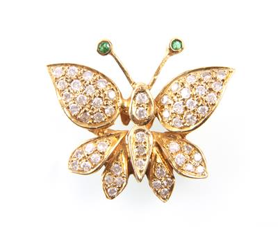 Brillantanhänger zus. ca. 0,90 ct "Schmetterling" - Jewellery, watches and antiques