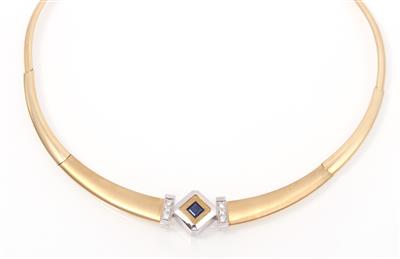 Brillant Saphir Collier - Uhren, Schmuck und Antiquitäten