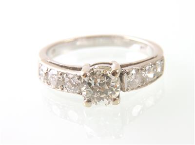 Altschliffbrillant-Brillant Ring zus. ca. 1,15 ct - Dipinti, gioielli e orologi