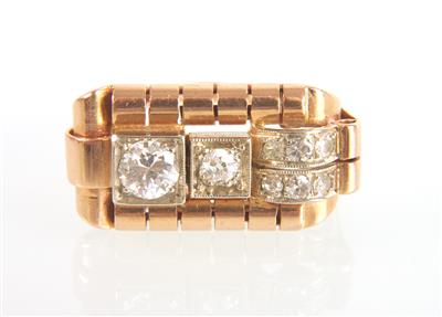 Altschliffdiamant/Diamantring zus. ca. 0,65 ct - Jewellery and watches