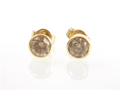 Brillantohrstecker zus. ca. 1 ct - Schmuck und Uhren