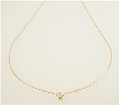 Brillantcollier ca. 0,10 ct - Schmuck und Uhren