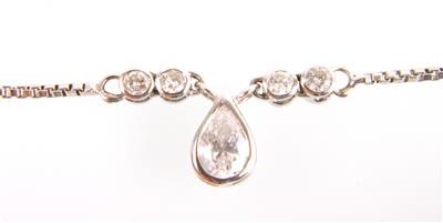 Brillant/Diamantcollier zus. ca. 0,45 ct - Jewellery and watches