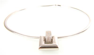 Brillantcollier zus. ca. 0,80 ct - Schmuck und Uhren