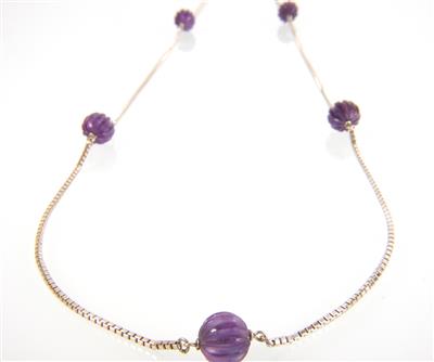 Amethystcollier - Schmuck und Uhren