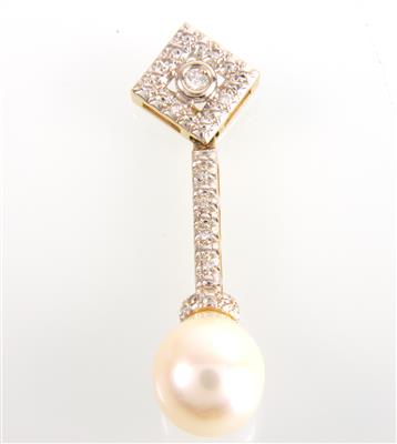 Brillant-Diamantangehänge, zus.0,12 ct - Jewellery and watches